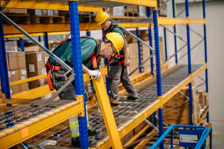 Industrial warehouse shelving and rack installation project